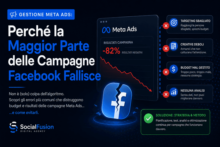 Gestione Meta Ads: Perché la Maggior Parte delle Campagne Facebook Fallisce