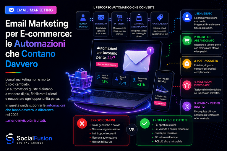 Email Marketing per E-commerce: le Automazioni che Contano Davvero