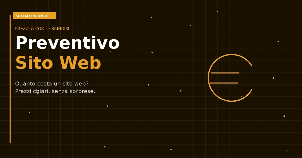 Preventivo Sito Web a Brindisi e in Puglia: Quanto Costa nel 2026?