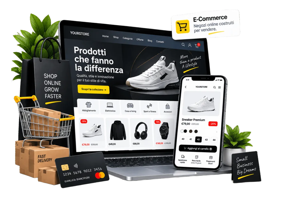 E-Commerce — servizio di Social Fusion