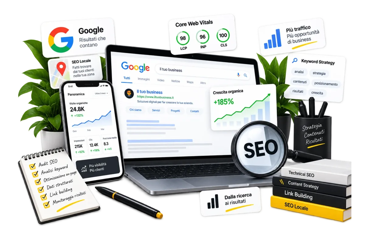 SEO e Visibilità Online — servizio di Social Fusion
