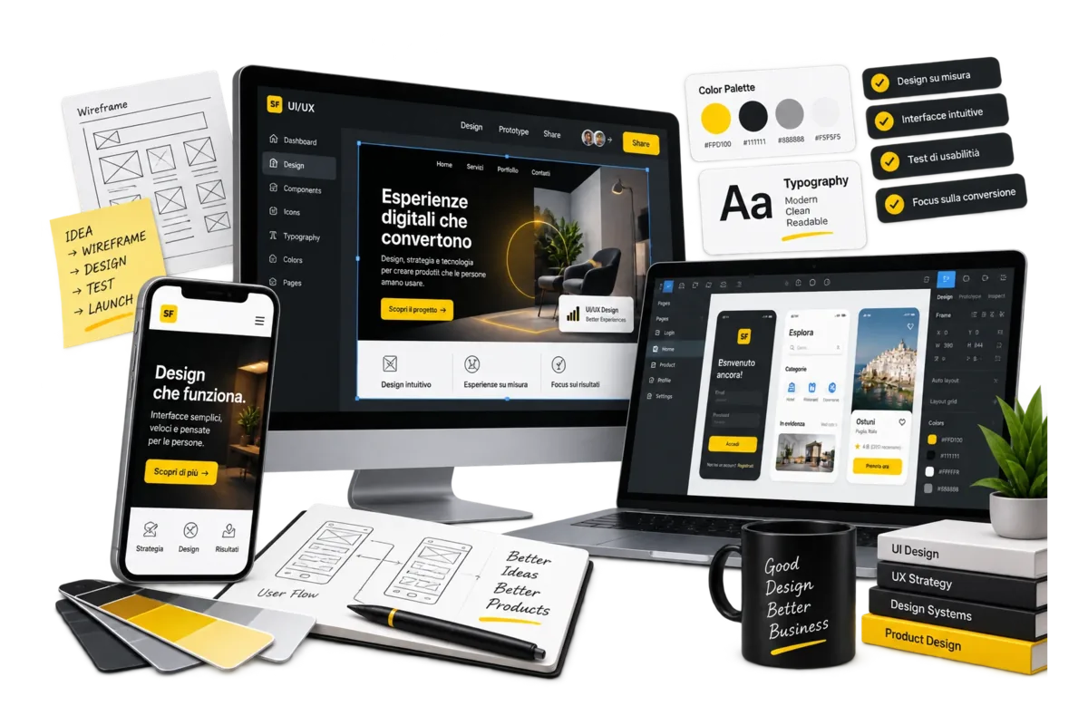 UI/UX Design — servizio di Social Fusion