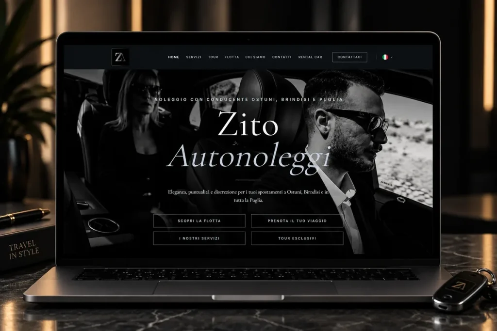 Homepage del sito di Zito Autonoleggi, servizio NCC a Ostuni e Brindisi